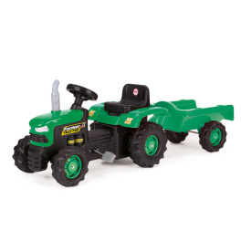 Traktor sa prikolicom pedal TRAILER & EXCAVATOR (zelena)